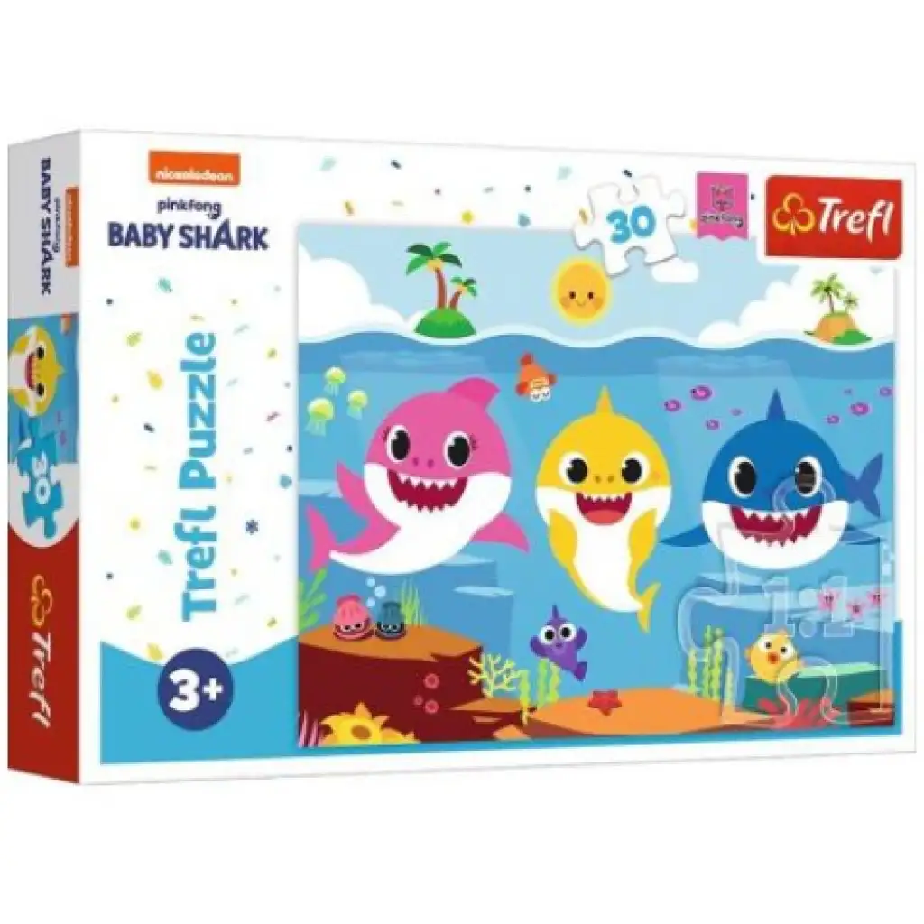 Baby Shark: Подводният свят 30 части пъзел - Trefl изображение 1