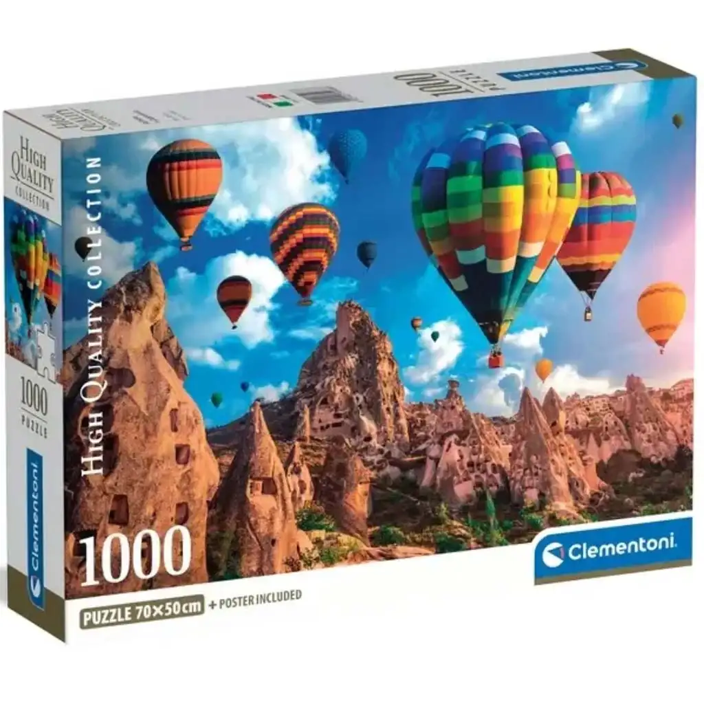 Балони в Кападокия 1000 части HQC пъзел с постер - Clementoni изображение 1