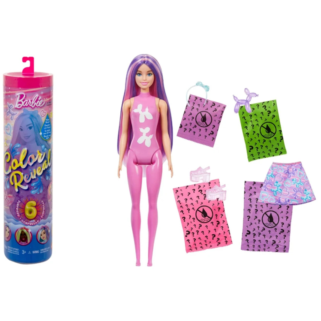 Барби: Цветен разкритие кукла балонче изненада серия - Mattel изображение 3