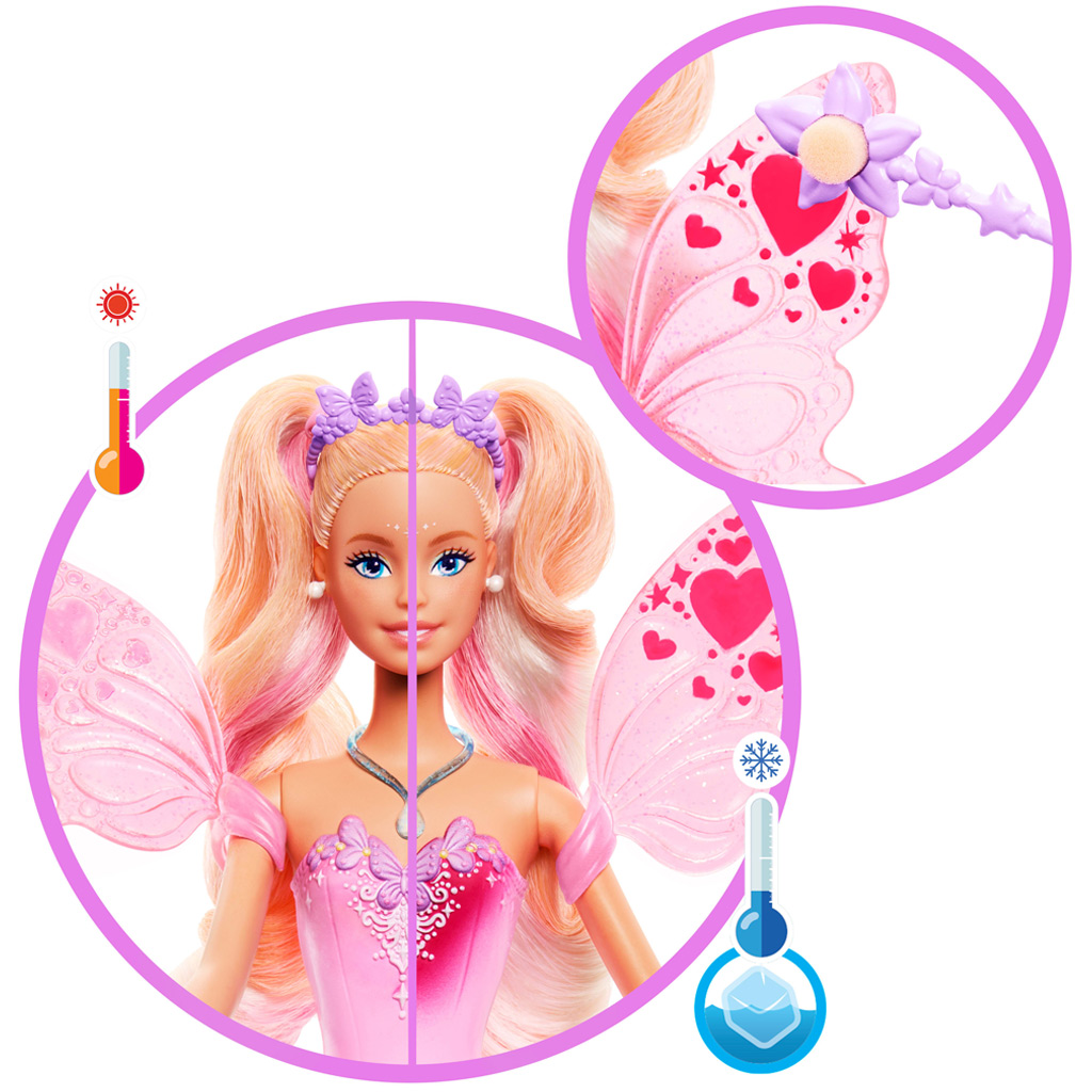 Барби: Цветоизменяща се фея кукла - Mattel изображение 3