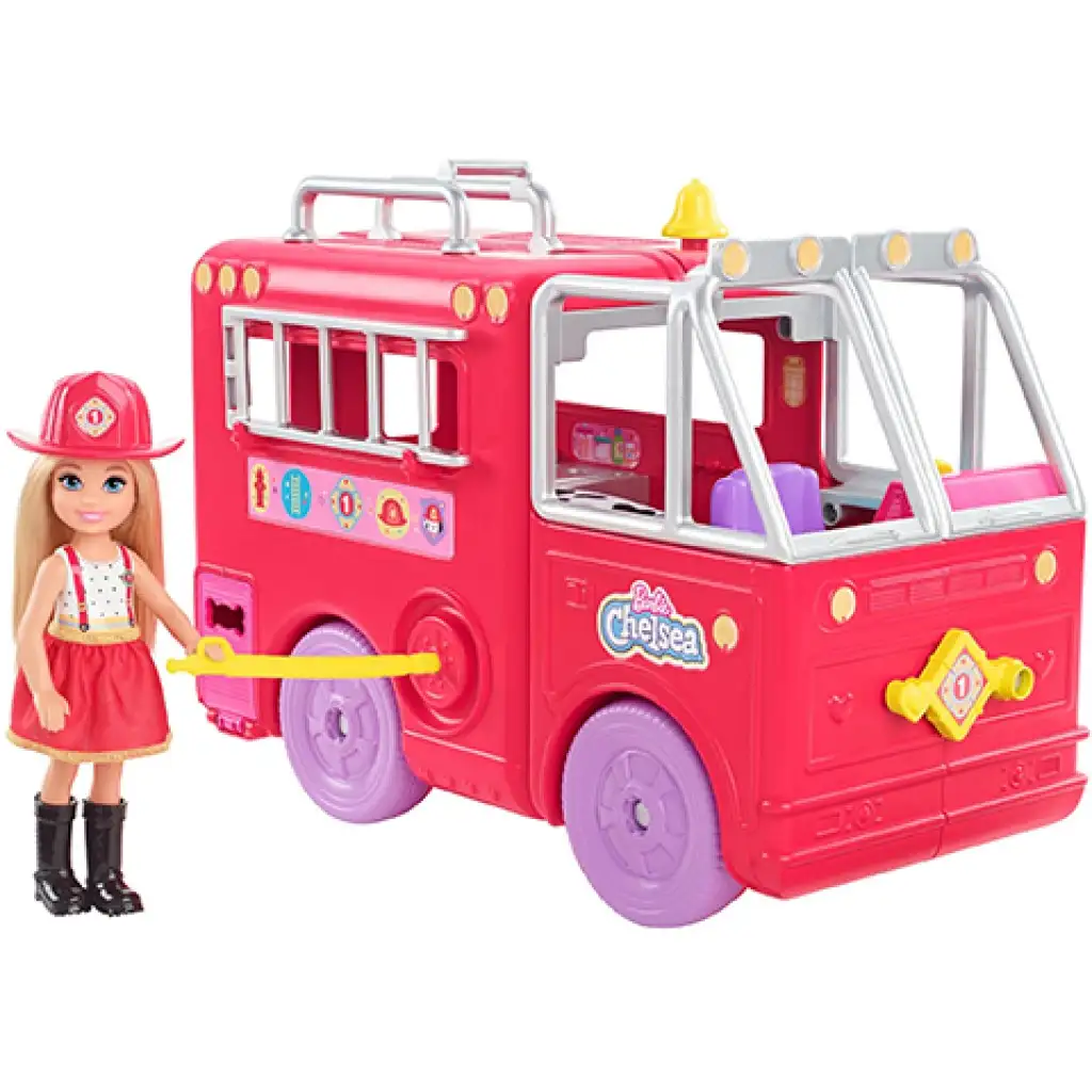 Барби: Игрален комплект на пожарната кола на Челси - Mattel изображение 2