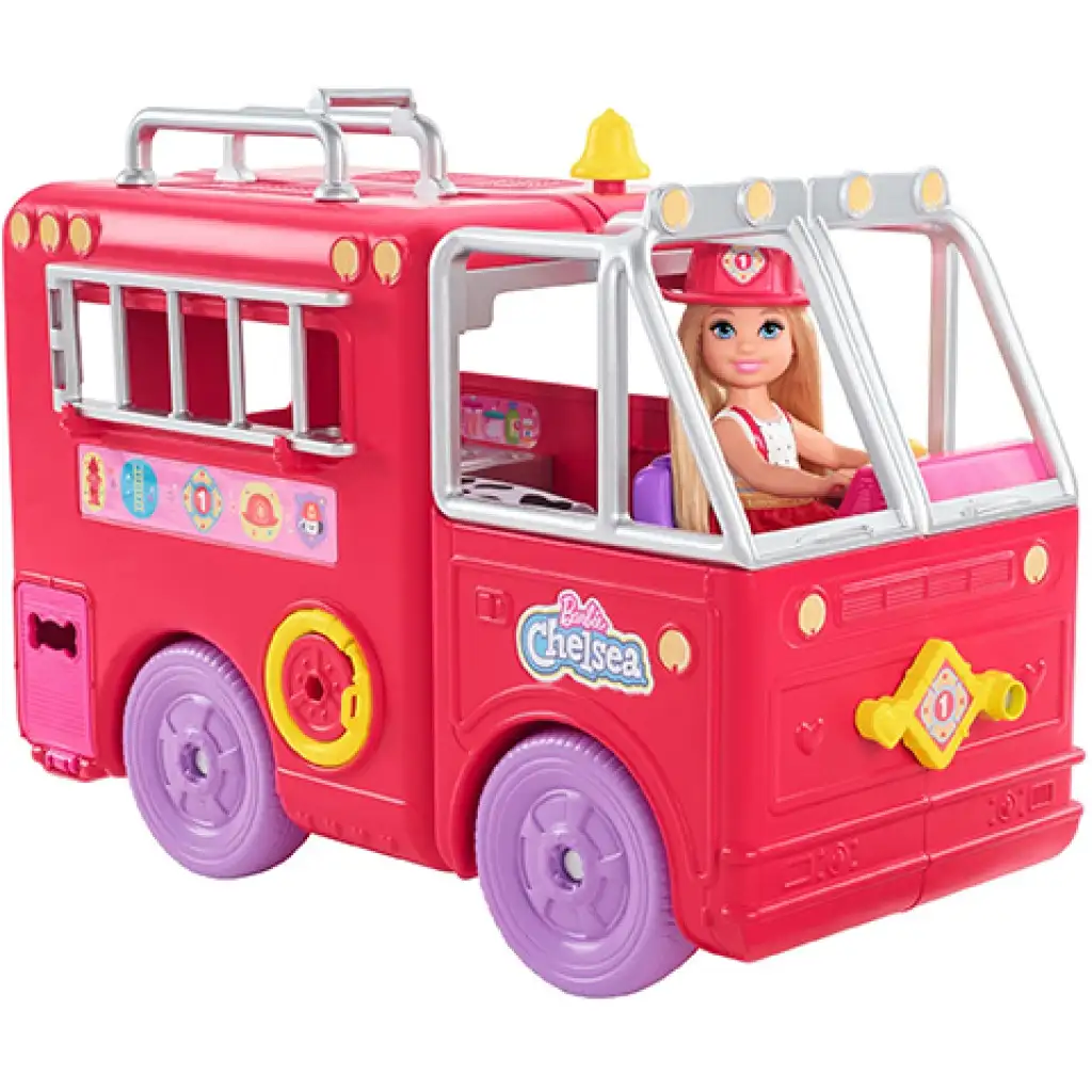 Барби: Игрален комплект на пожарната кола на Челси - Mattel изображение 3