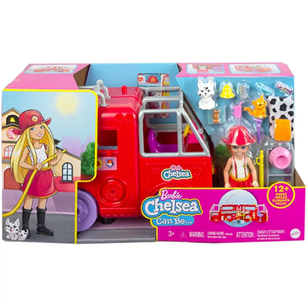 Барби: Игрален комплект на пожарната кола на Челси - Mattel изображение 1