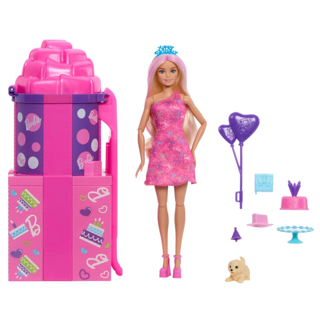 Барби парти разкритие изненада комплект с пързалка - Mattel изображение 2