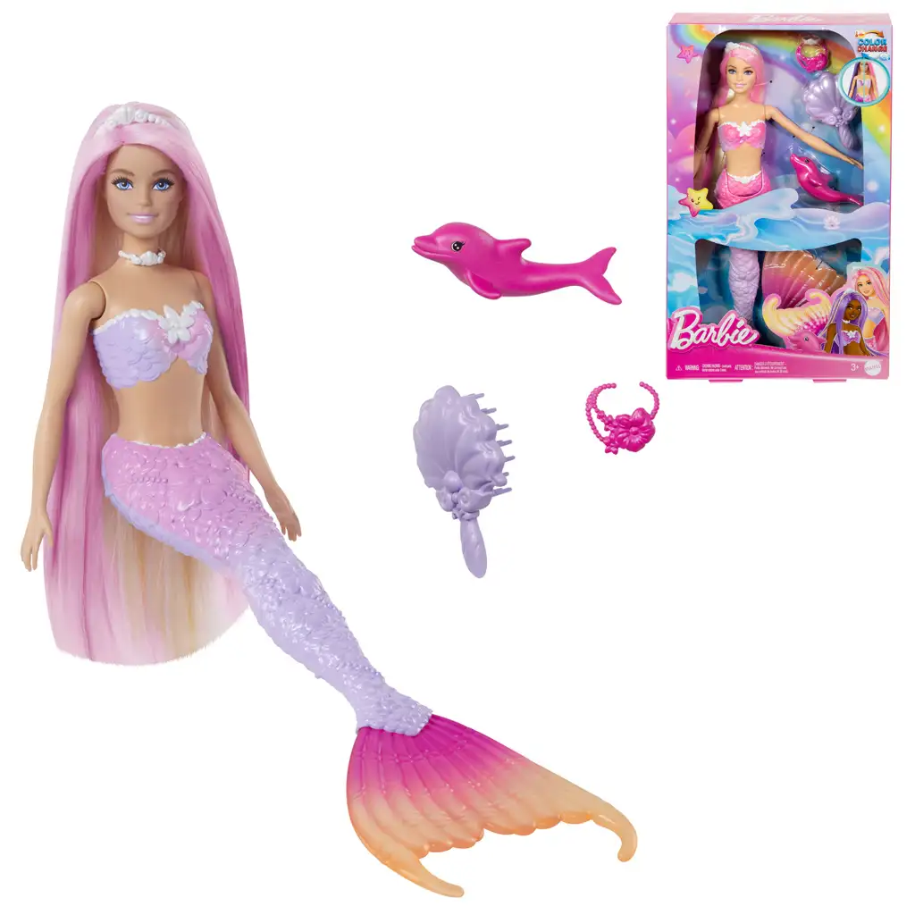 Барби: Променяща цвета русалка с аксесоари - Mattel изображение 1