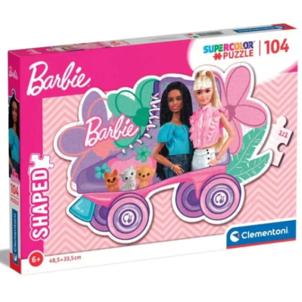 Барби ролкови кънки Supercolor 104 части пъзел - Clementoni изображение 1