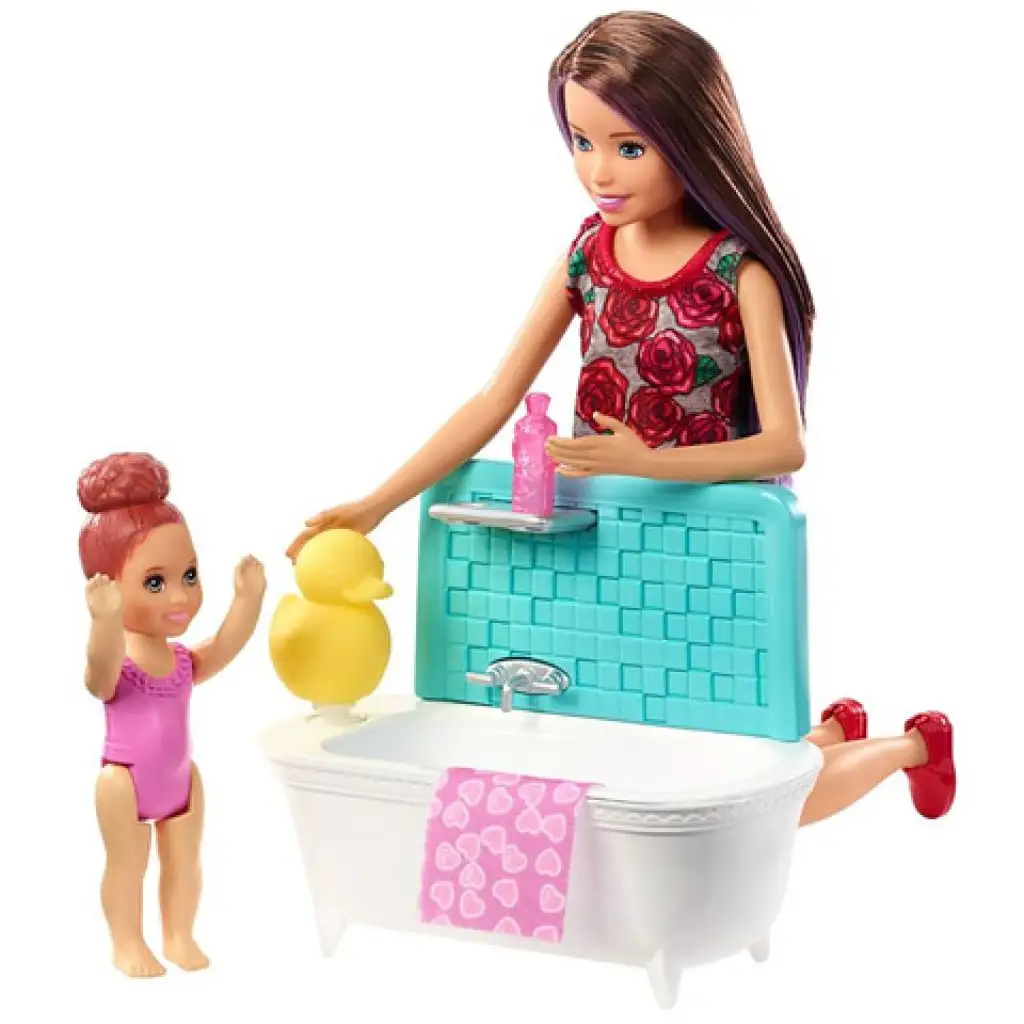 Барби: Скипър комплект за баня и гледане на деца - Mattel изображение 2