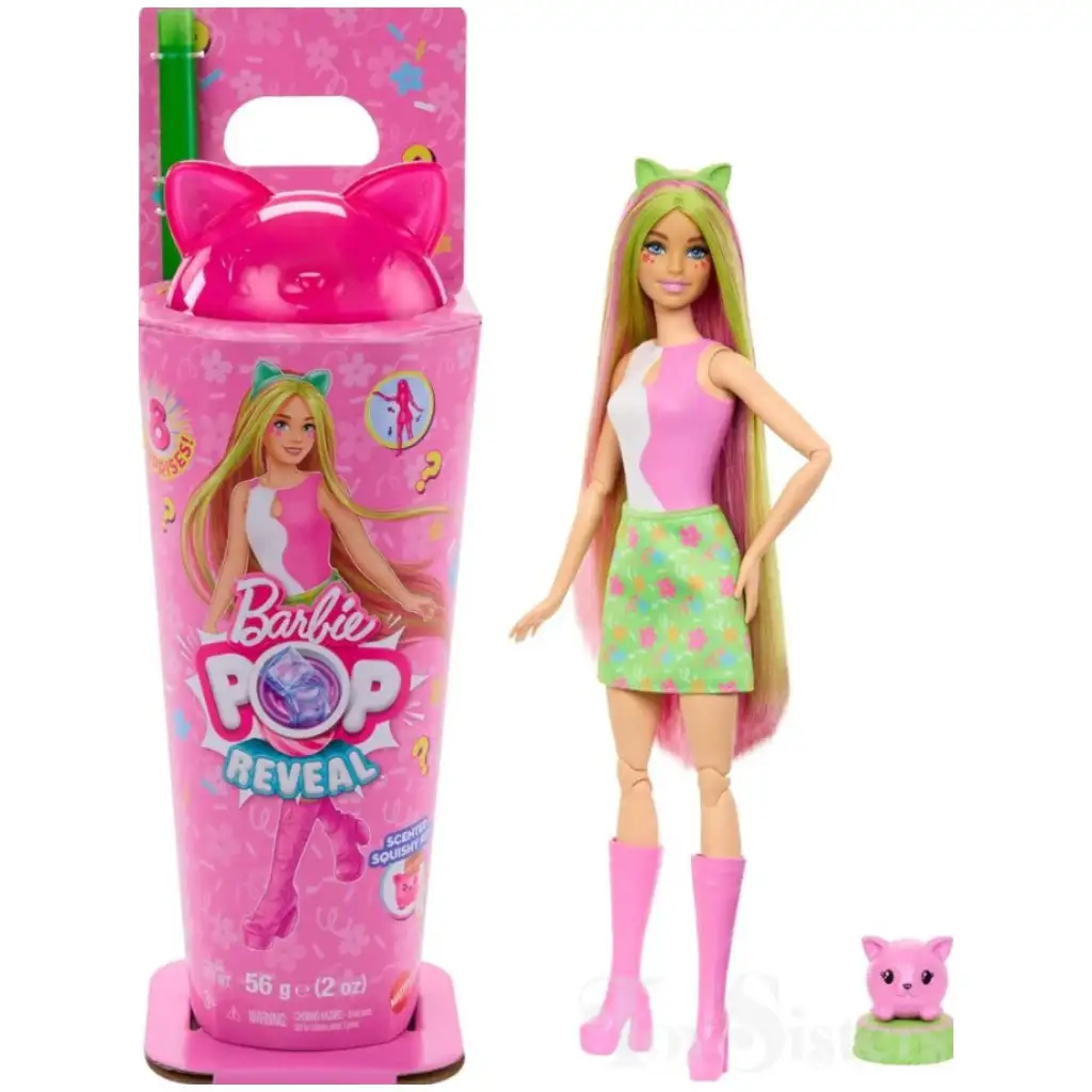 Барби: Слайм Разкритие Животинско Парти - Котешки комплект за игра – Mattel изображение 1