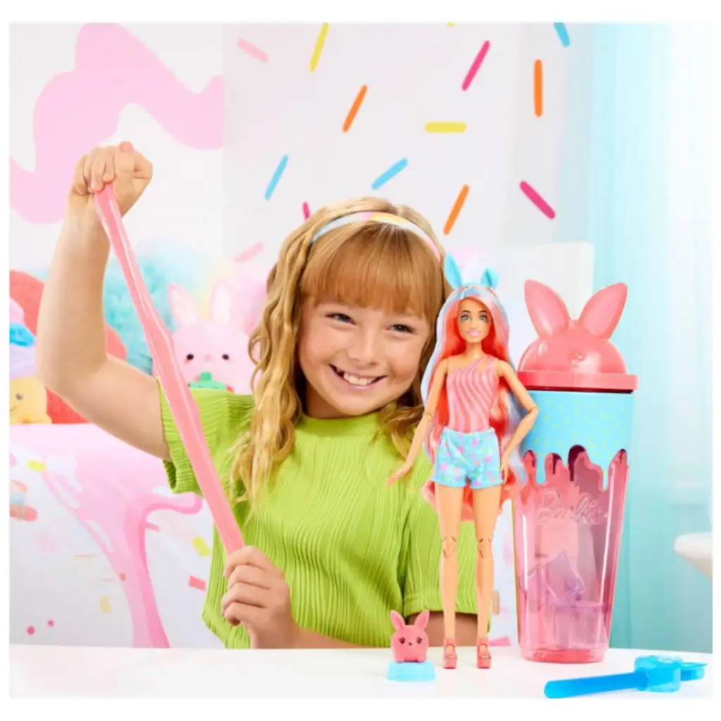 Barби: Slime Reveal Животинско Парти - Заек играчка комплект - Mattel изображение 2