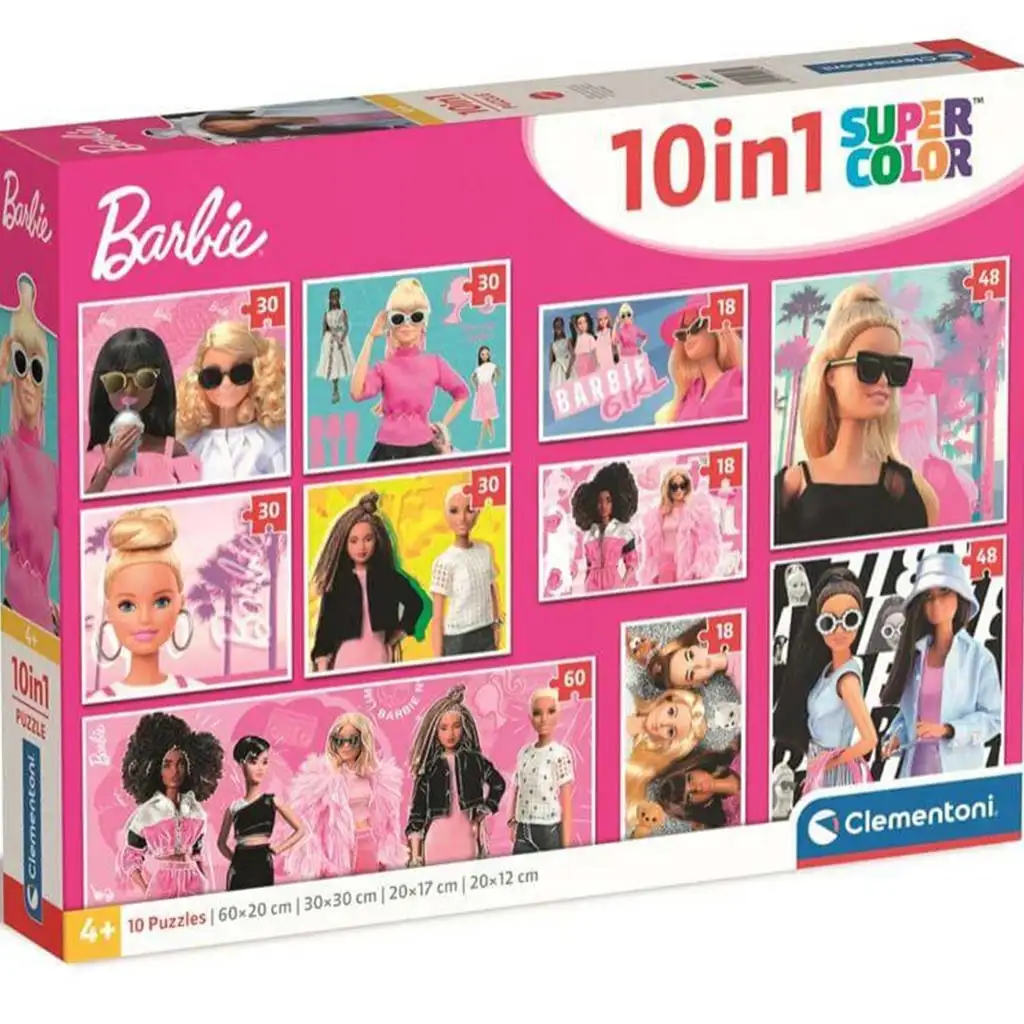 Barbie 10в1 пъзел комплект - Clementoni изображение 1