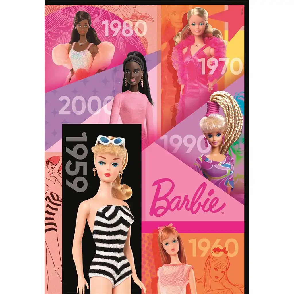 Barbie 65 години 1000 части Компактна пъзел 50x70см - Clementoni изображение 2