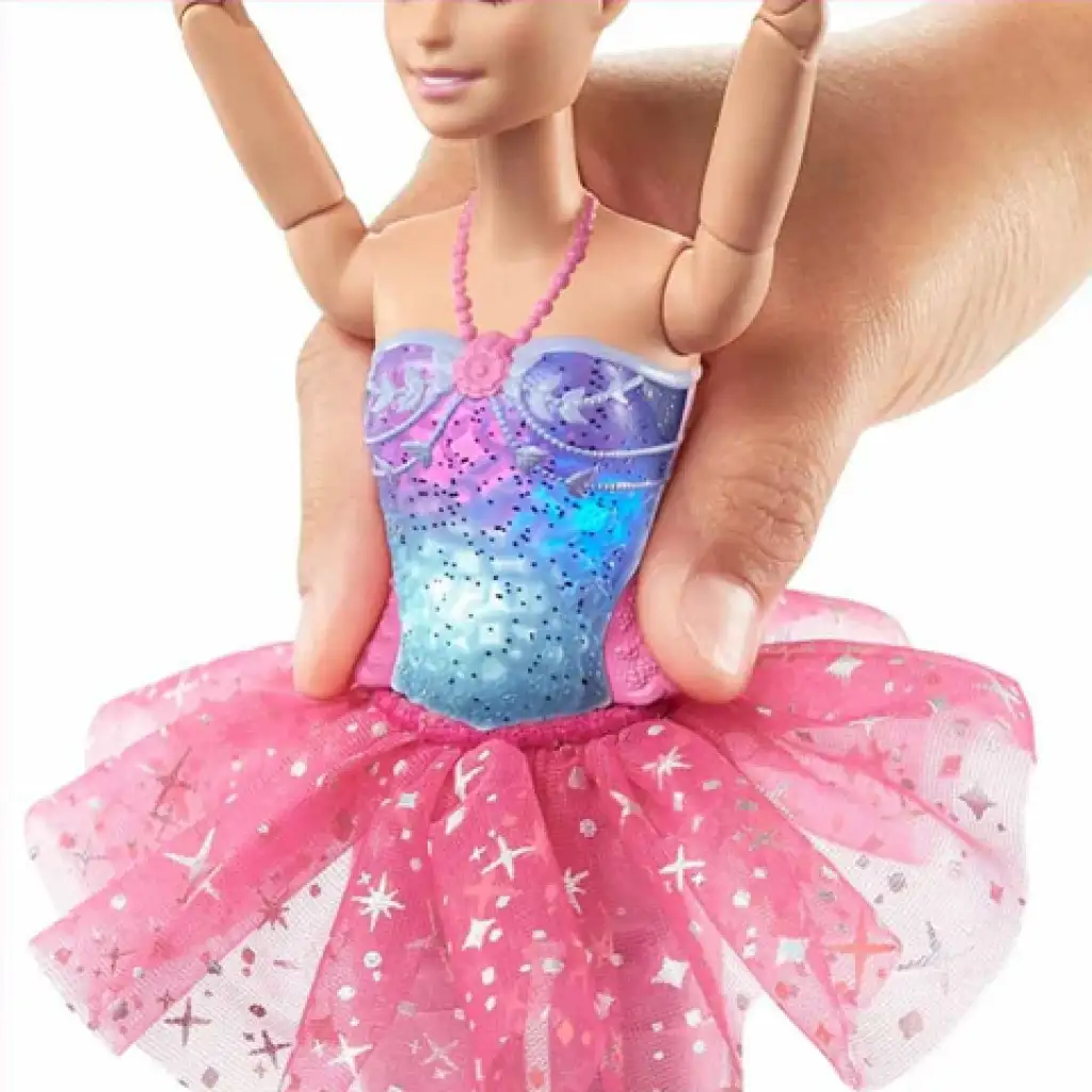 Barbie®: Блестяща дъговая балерина с руса коса и светлина - Mattel изображение 4