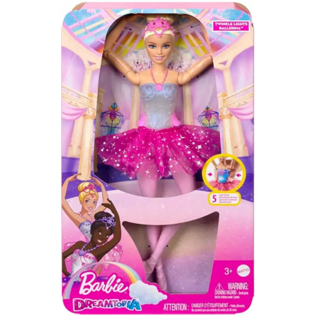 Barbie®: Блестяща дъговая балерина с руса коса и светлина - Mattel изображение 1