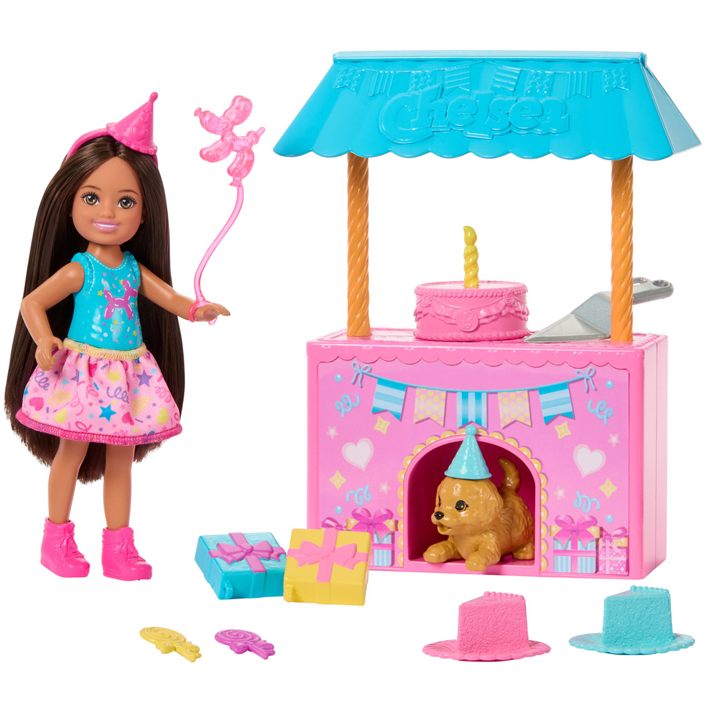 Barbie: Челси рожден ден парти с кукла и малко кученце – Mattel изображение 3