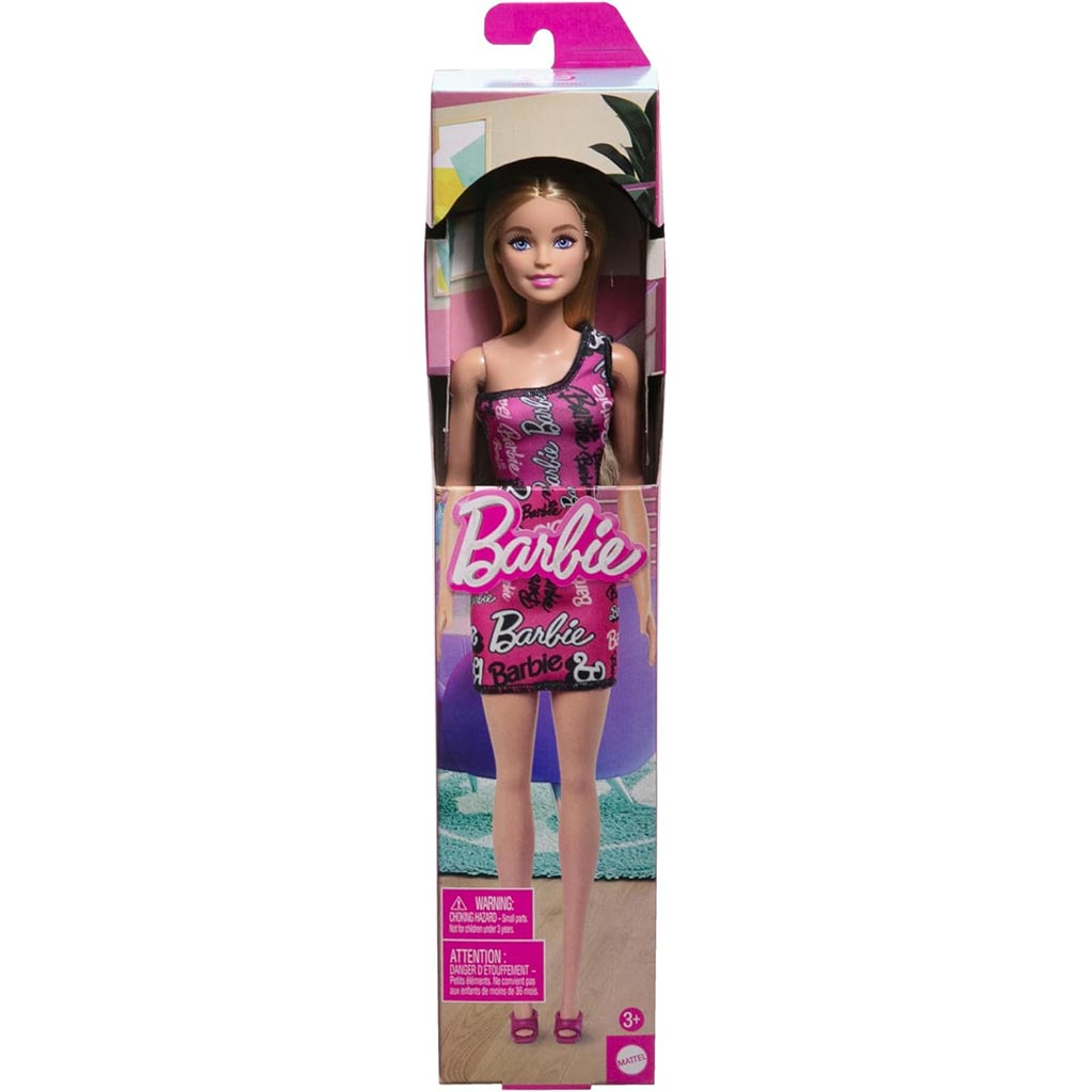 Barbie Chic руса модна кукла в розово, с рокля с надпис Barbie - Mattel изображение 1