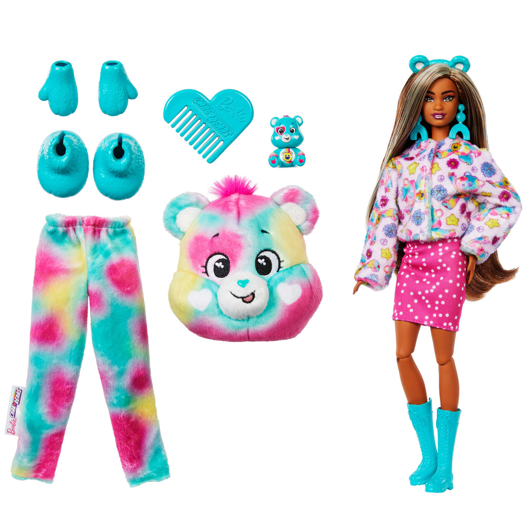 Barbie: Cutie Reveal изненада кукла Грижовни мечета 2. серия - Good Vibes мечка - Mattel изображение 2