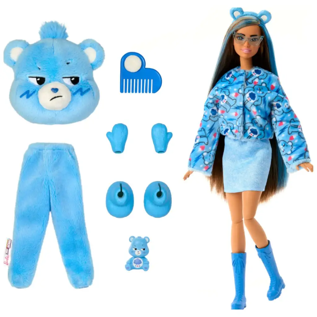 Barbie: Cutie Reveal изненада кукла Грижовни Мечета - Мърморко Мечок - Mattel изображение 2