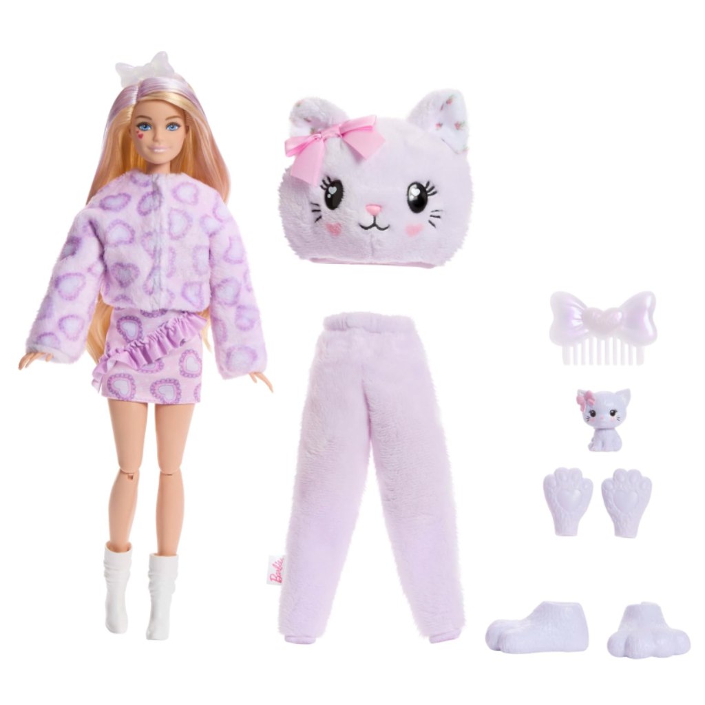 Barbie: Cutie Reveal изненадваща кукла - Котка - Mattel изображение 2