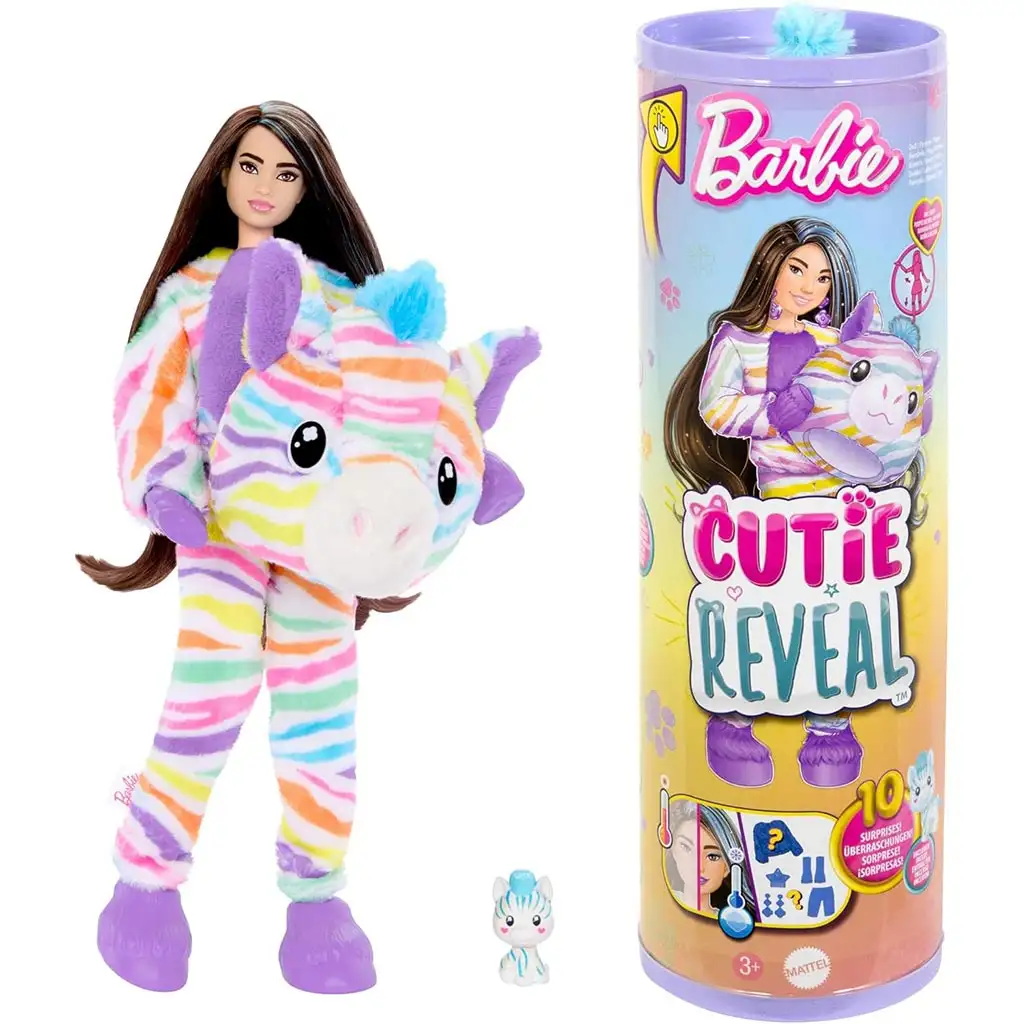 Barbie: Cutie Reveal Изненада кукла - Зебра - Mattel изображение 2