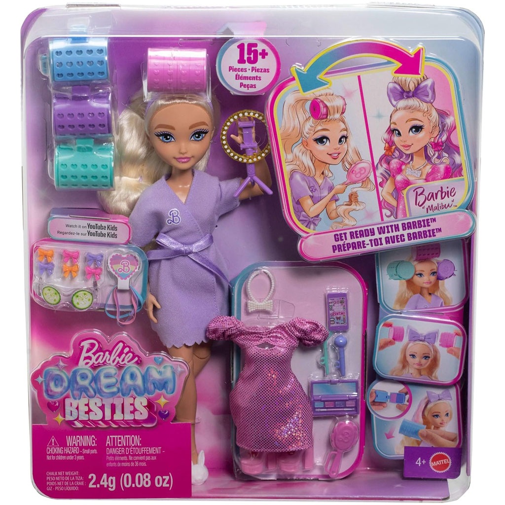Barbie Dream Besties Фризьор Малибу кукла - Mattel изображение 1