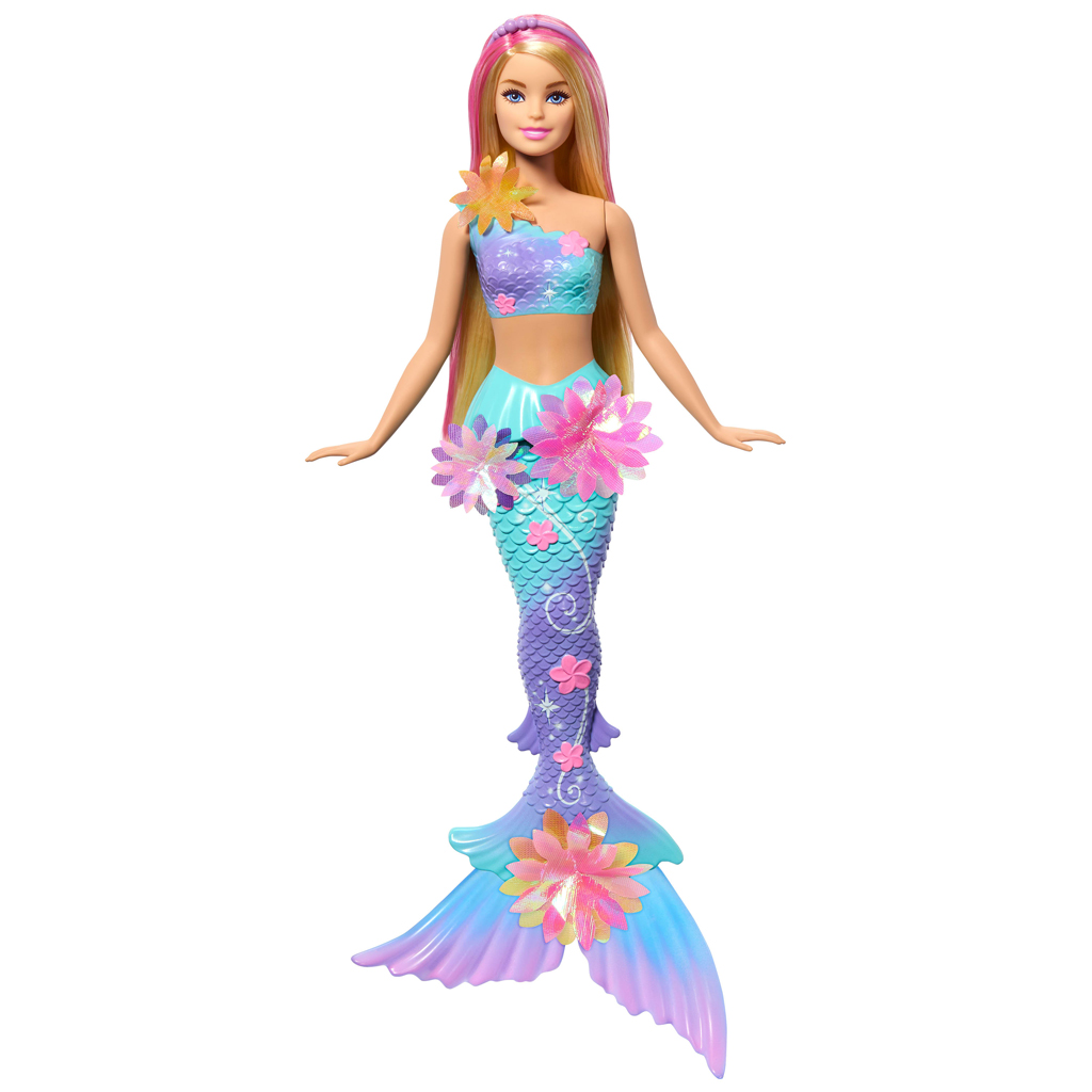 Barbie Dreamtopia: Цветен магически русалка кукла - Mattel изображение 3