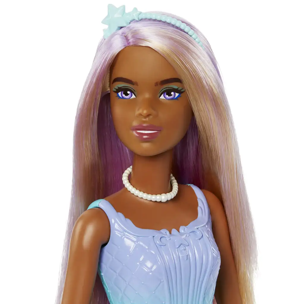 Barbie Dreamtopia: Принцеса кукла в синьо-лилаво с пеперуди - Mattel изображение 3