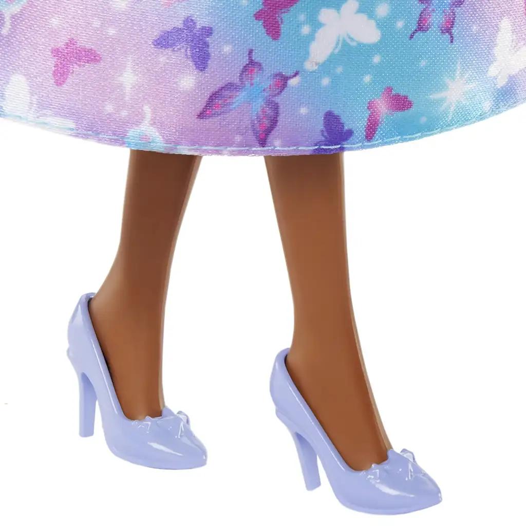 Barbie Dreamtopia: Принцеса кукла в синьо-лилаво с пеперуди - Mattel изображение 4