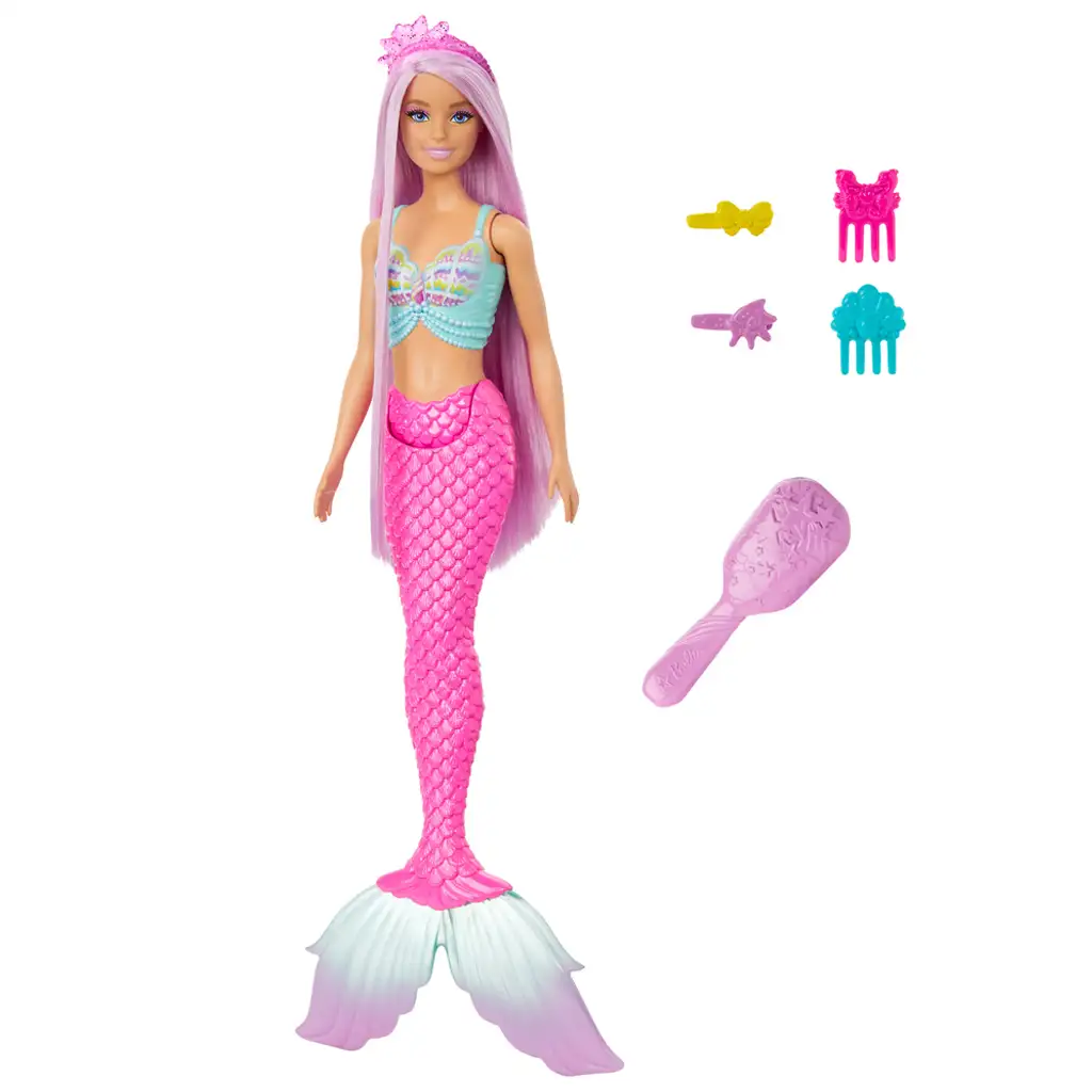 Barbie Dreamtopia: Вълшебна прическа русалка кукла 2024 - Mattel изображение 2