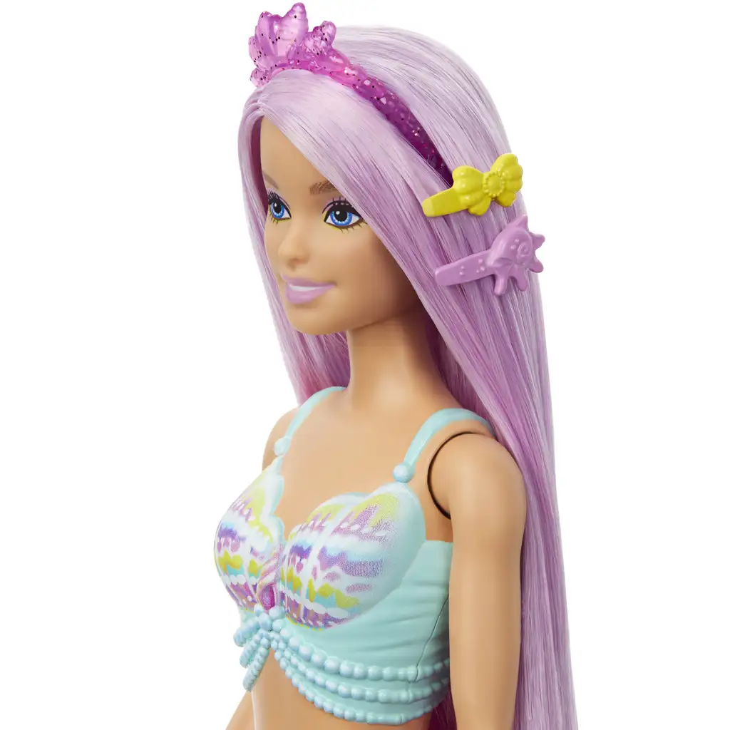 Barbie Dreamtopia: Вълшебна прическа русалка кукла 2024 - Mattel изображение 5