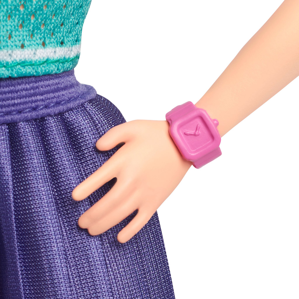 Barbie Fashionista стилна кукла с червена коса в лилава пола - Mattel изображение 4