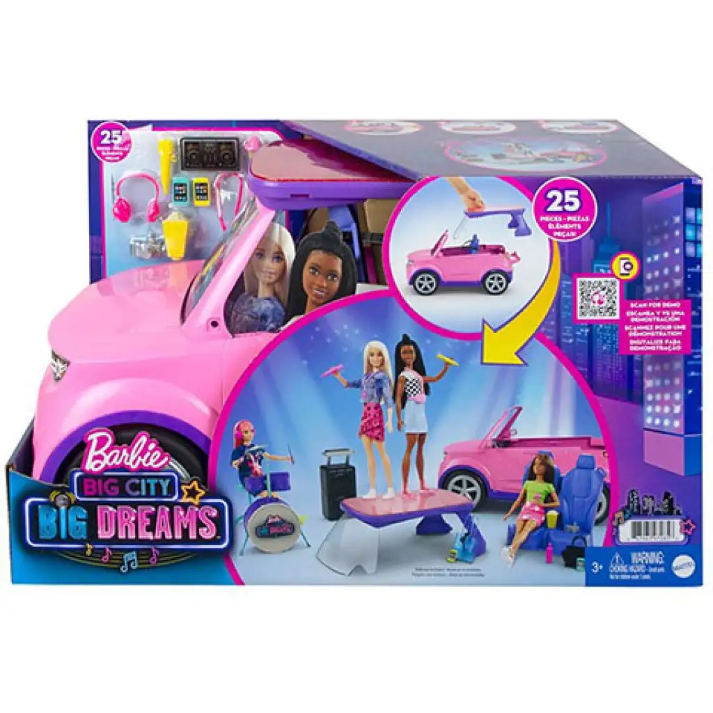 Barbie: Голям град, Големи мечти Автомобилна играчка - Mattel изображение 1