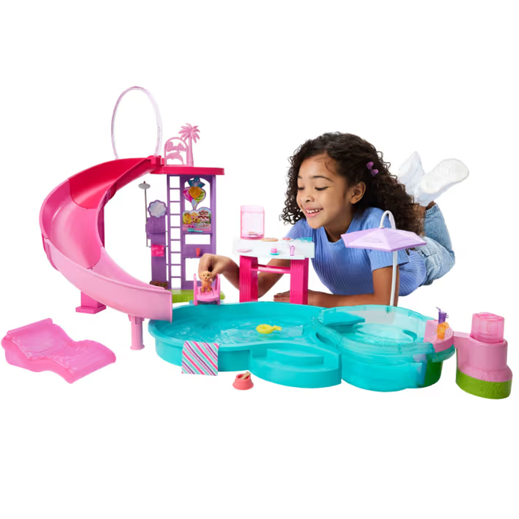 Barbie: Игрална комплектация за парти с басейн Dream Pool - Mattel изображение 3