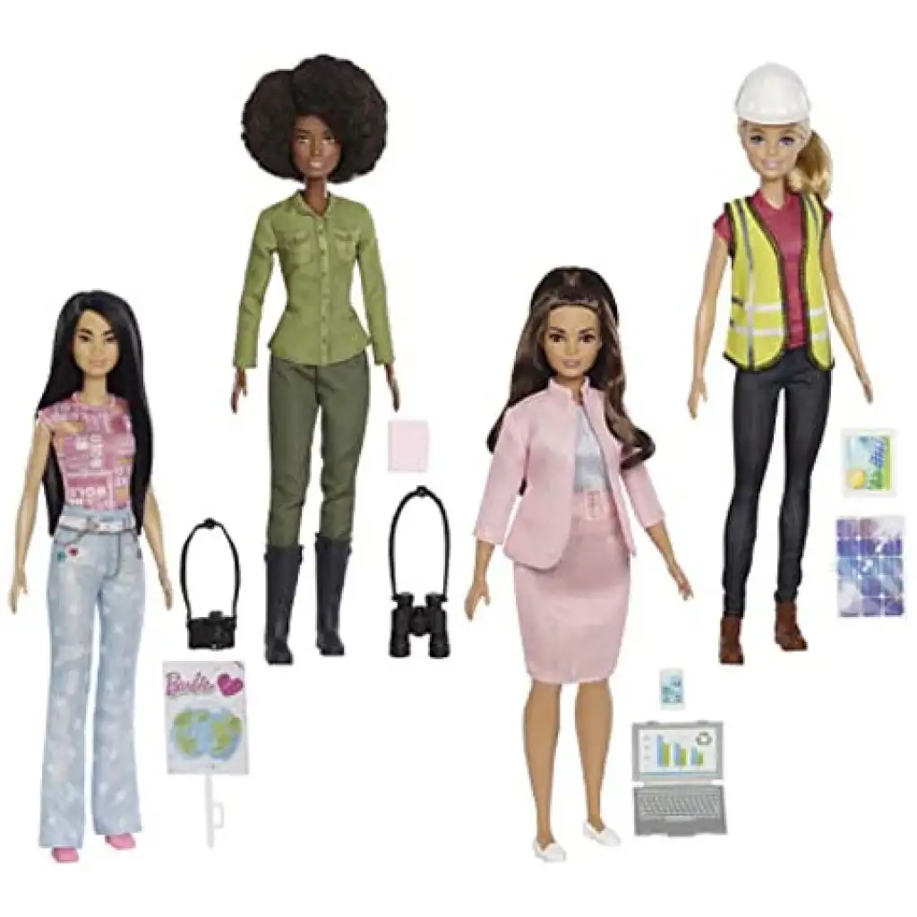 Barbie: Комплект кариерни кукли заедно за Земята 4бр. - Mattel изображение 3