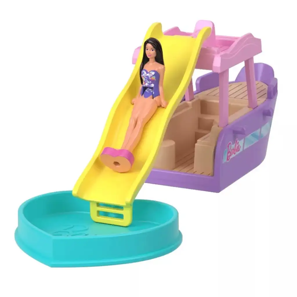 Barbie: Мини BarbieLand превозни средства - Сет за мечтана лодка - Mattel изображение 2