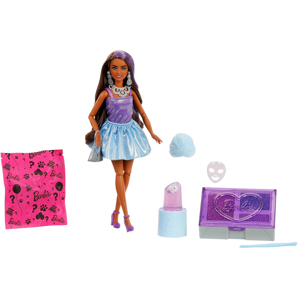 Barbie: Парти Разкритие изненада кукла с кафяви коси - Mattel изображение 2