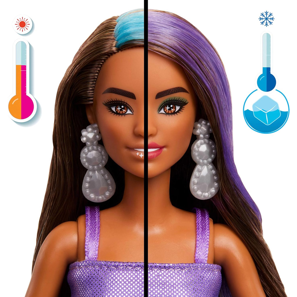 Barbie: Парти Разкритие изненада кукла с кафяви коси - Mattel изображение 3