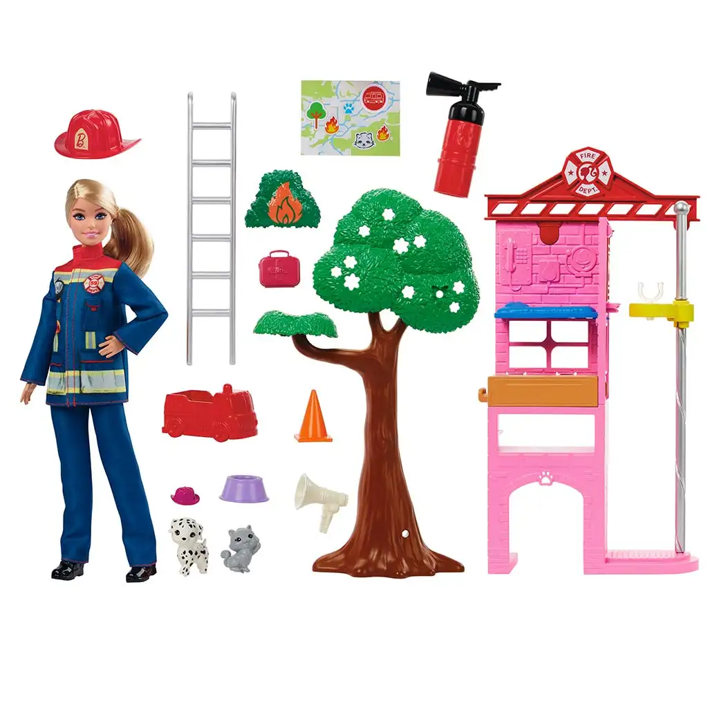 Barbie: Пожарна станция комплект за игра - Mattel изображение 2