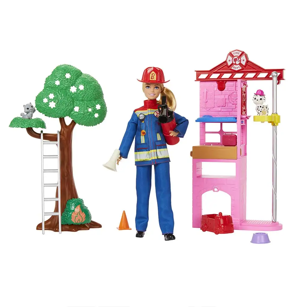 Barbie: Пожарна станция комплект за игра - Mattel изображение 7