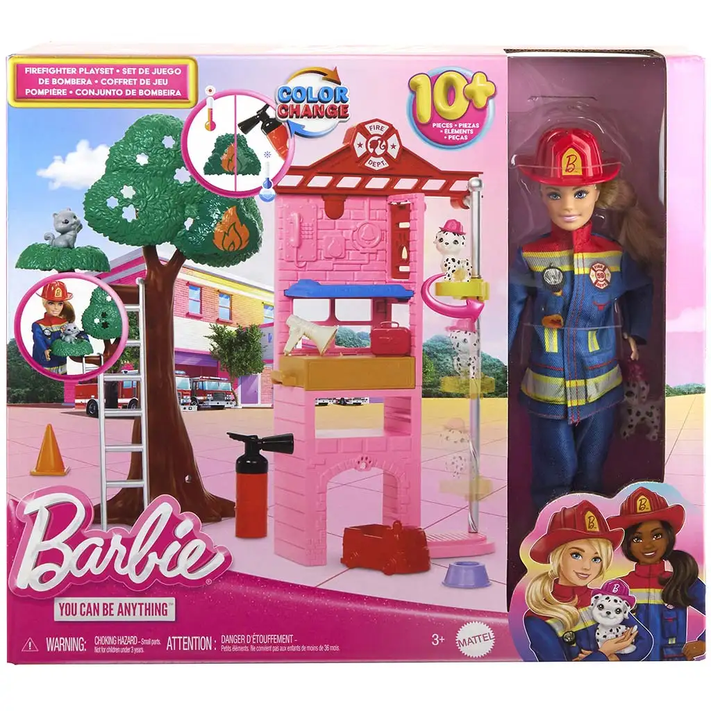 Barbie: Пожарна станция комплект за игра - Mattel изображение 1