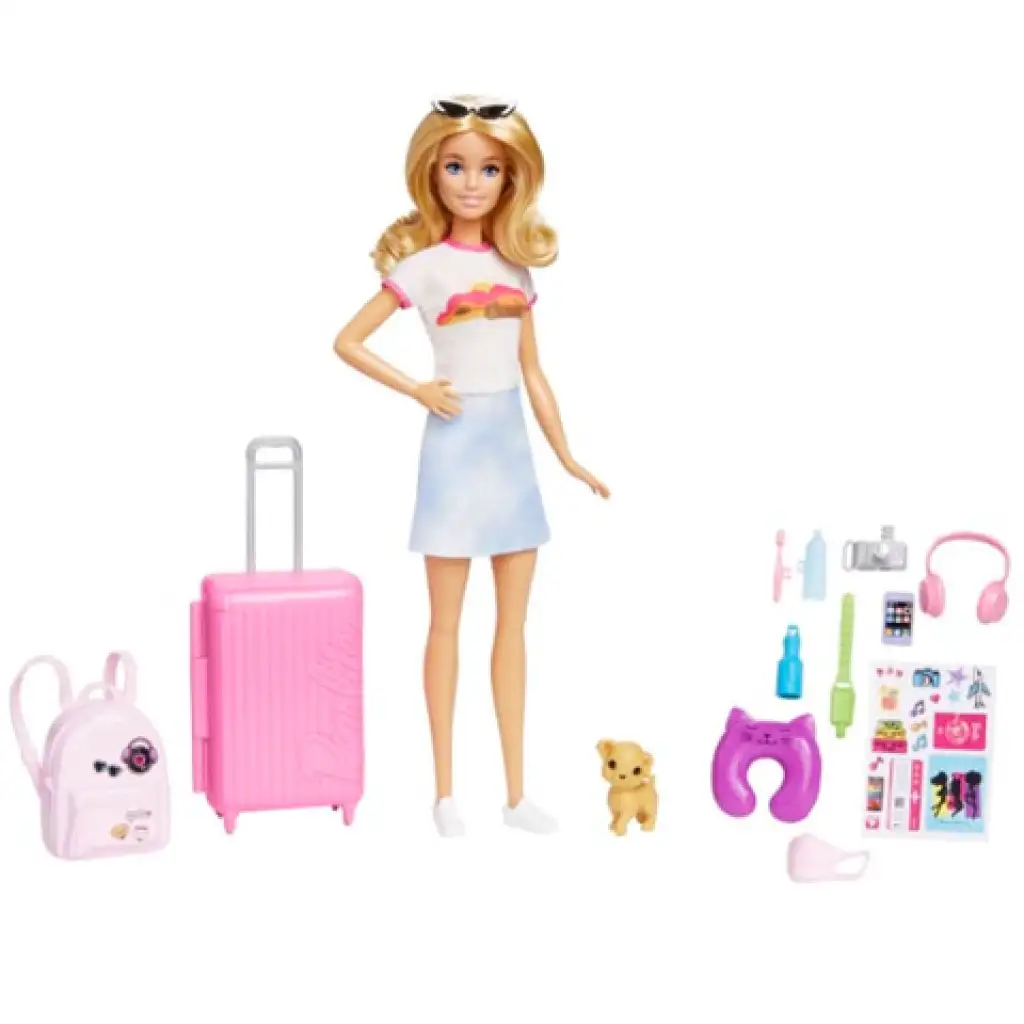 Barbie®: Приключения в Dreamhouse - пътуваща кукла Barbie с аксесоари - Mattel изображение 3