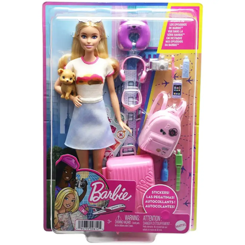 Barbie®: Приключения в Dreamhouse - пътуваща кукла Barbie с аксесоари - Mattel изображение 1