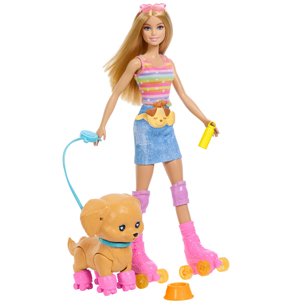 Barbie Разходка с куче на ролери - Руса кукла - Mattel изображение 2