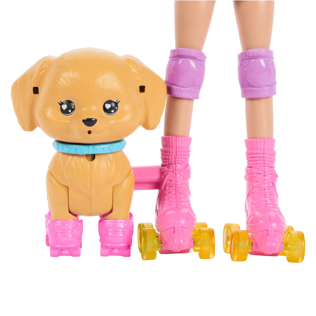 Barbie Разходка с куче на ролери - Руса кукла - Mattel изображение 5