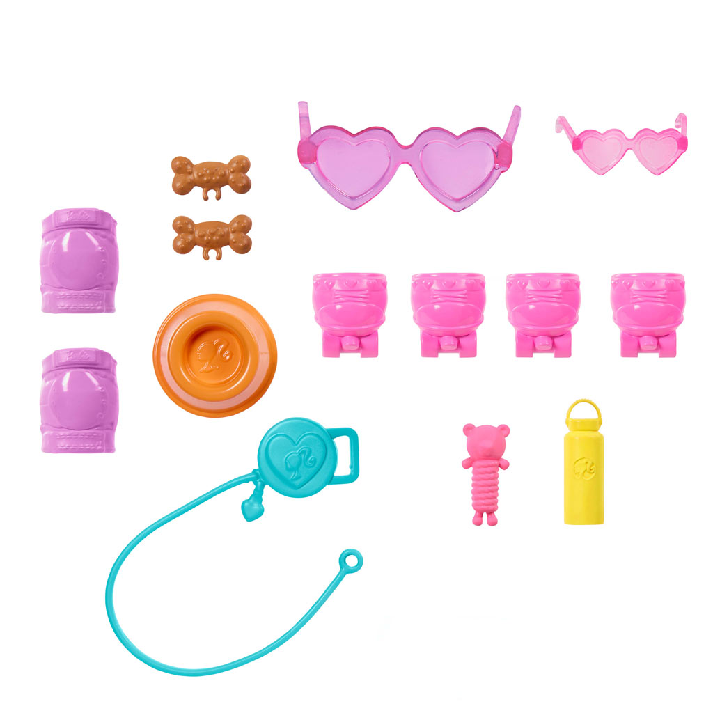 Barbie Разходка с куче на ролери - Руса кукла - Mattel изображение 6