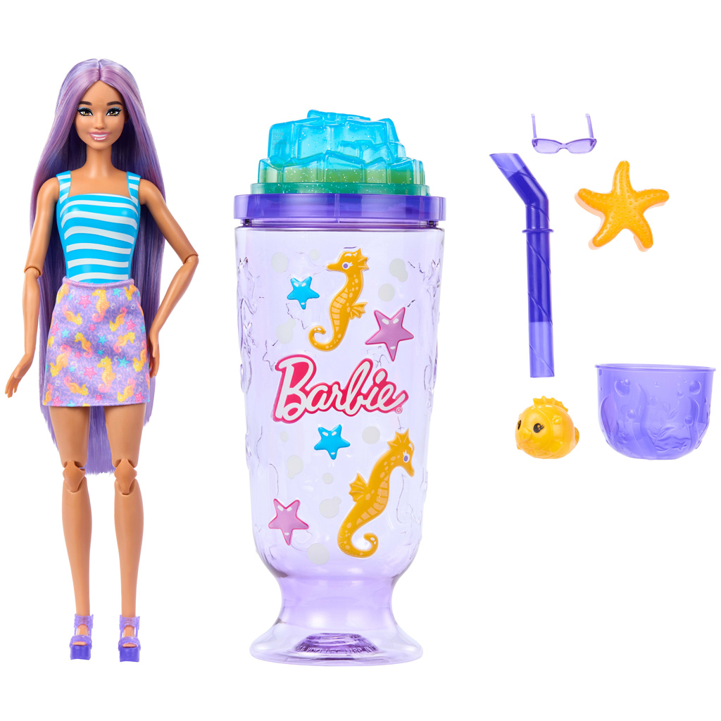 Barbie Reveal ароматен Shaker серия с кукла с лилава коса и морски кон - Mattel изображение 2