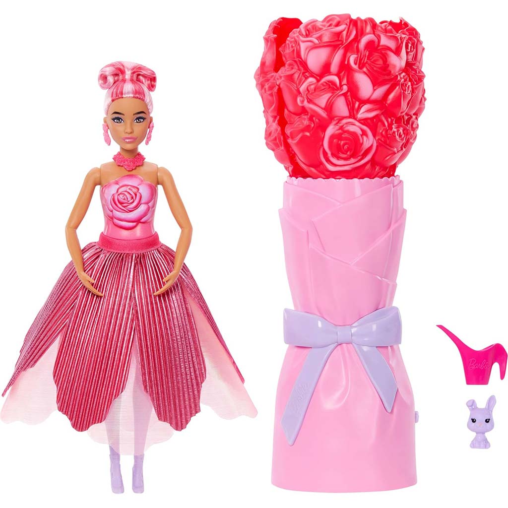 Barbie Reveal: Цветна магия изненада кукла - Роза - Mattel изображение 2