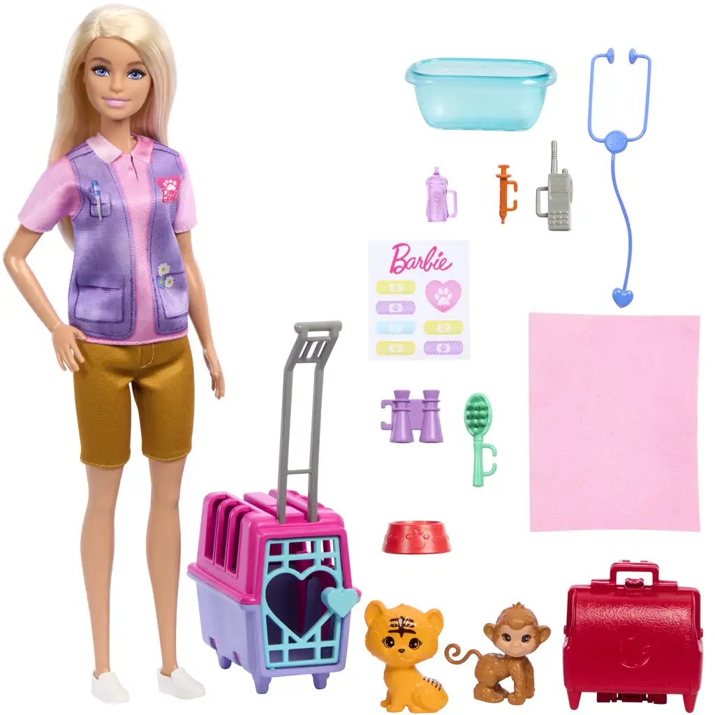 Barbie: Спасител на диви животни кариерна кукла с аксесоари - Mattel изображение 2