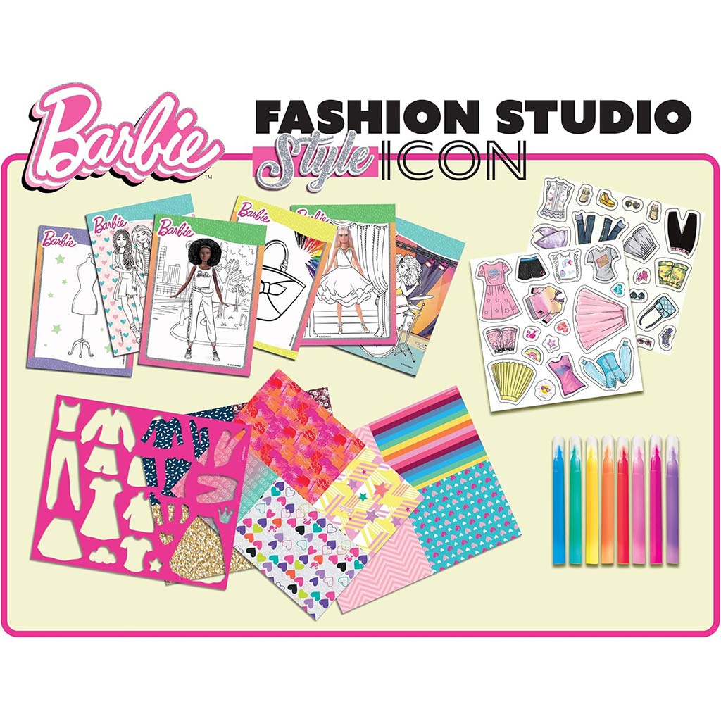 Barbie Стилна Икона оцветяваща и облекчаваща комплектация - Lisciani изображение 2