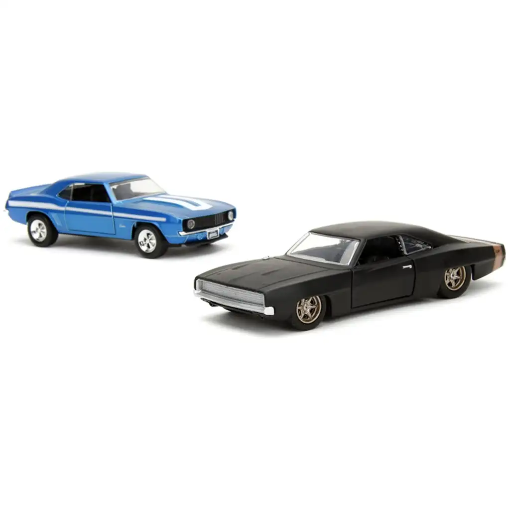 Бързи и яростни: 1969 Chevrolet Camaro и 1968 Dodge Charger Widebody комплект от 2 броя 1/32 мащаб - Jada Toys изображение 5