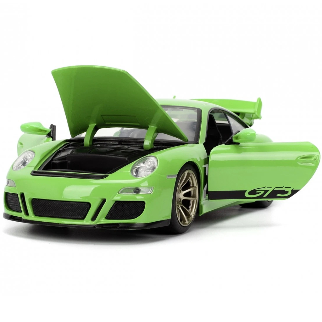 Бързи и яростни: 2007 Porsche 911 GT3 метален автомобилен модел 1/24 - Jada Toys изображение 3